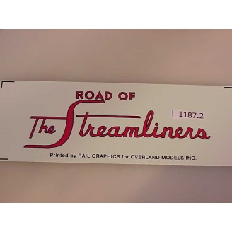 1187-2 - Overland Slogans/Heralds/Misc., UP "Road of the Streamliners" (for water towers, etc.), 4-1/2"W x 1-1/2"H - Pkg. 1